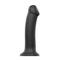 Strap On Me Silicone Dual Density Bendable Dildo Medium Black 7.5 Inch