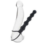 Love Rider Beaded Dual Black Penetrator 6 Inch